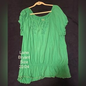 Lane Bryant peplum tee with embroidery detail